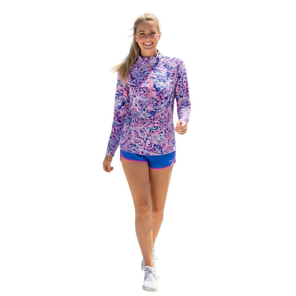 Lilly Pulitzer Weekender 1/2 Zip La Playa Luxletic Pullover Travel Size S